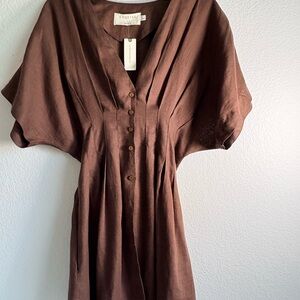 Exquise Women's Brown Midi Dress